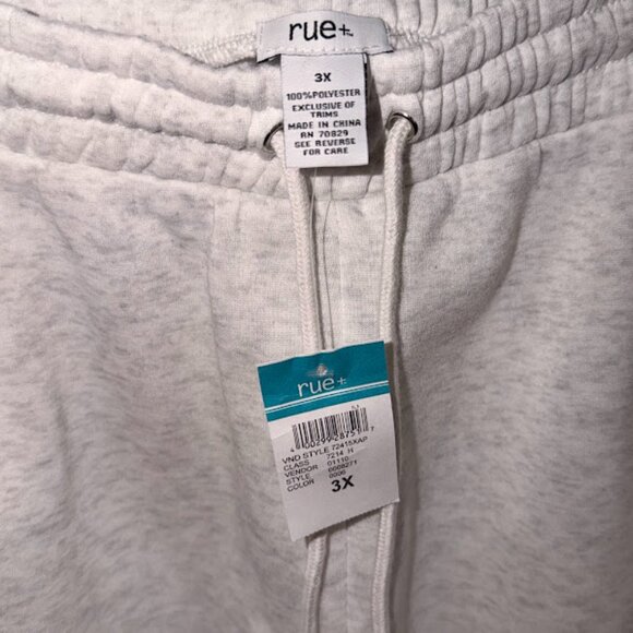 {Plus Size} NWT Rue21 Boyfriend Sweatpant/Jogger~ Size 3X~ Light Heather Gray - Picture 5 of 7